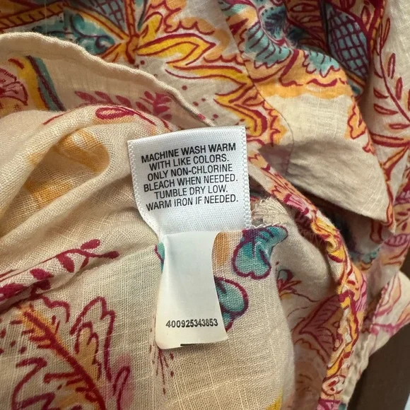 Women’s 3x Croft & Barrow Paisley Button down top shirt - Picture 7 of 7